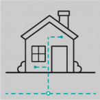 Grafik eines Glasfaseranschlusses "Fibre to the Home"