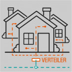 Grafik eines Glasfaser-Anschlusses "Fibre to the curb"